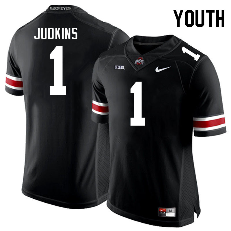 Ohio State Buckeyes Quinshon Judkins Youth #1 Authentic Black College Football Jersey 2404HTCA6